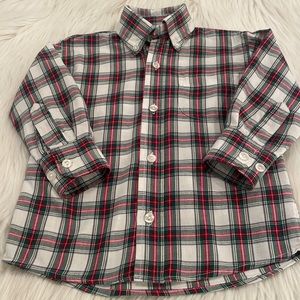 Bella Bliss Toddler Boys Plaid Button Down Shirt